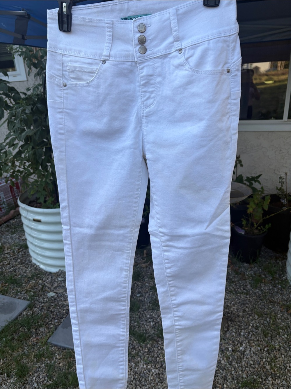 Wax Jean White Skinny High-Rise Jeans